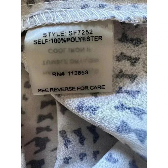 41 Hawthorn blouse women's top size Medium white and black longsleeve - Picture 12 of 13